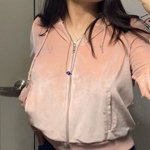 BABY PINK GUESS ZIP UP
